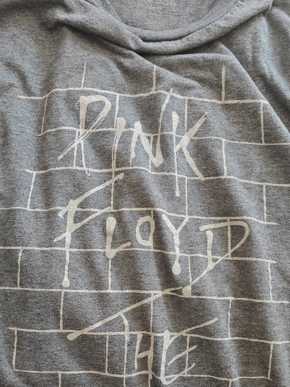 Pink Floyd Kids Gray Graphic Pajama Top with White Logo